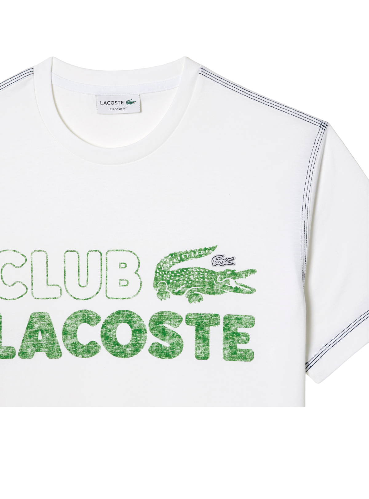 Lacoste T-Shirt - Vintage Print Organic Cotton - White-001 - TH5440