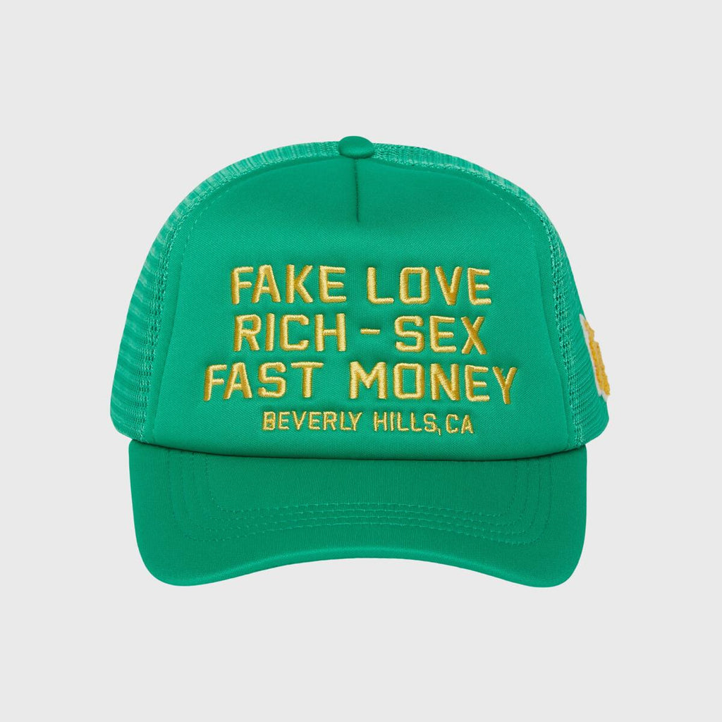 Homme+Femme Hat - Fake love Trucker - Green And Yellow - HFSS202253