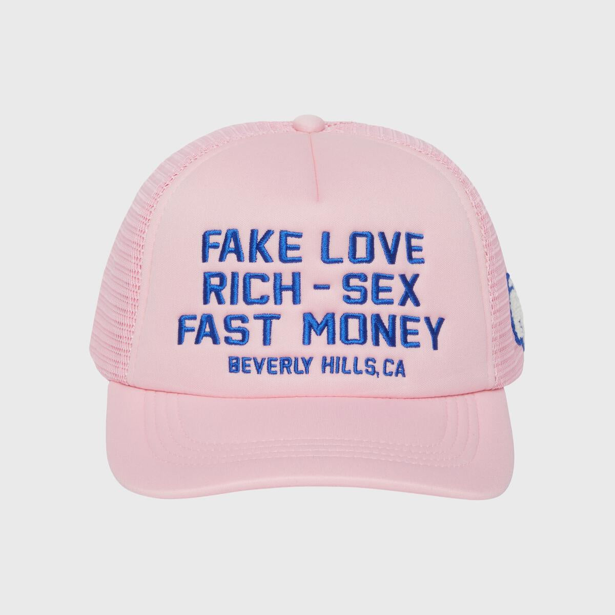 Homme+Femme Hat - Fake Love Trucker Hat - Pink - HFSS202253