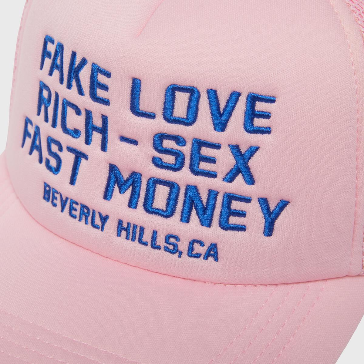Homme+Femme Hat - Fake Love Trucker Hat - Pink - HFSS202253