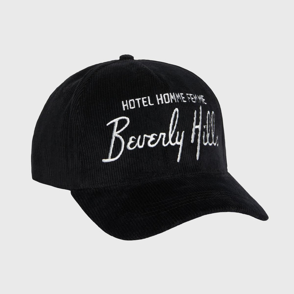 Homme+Femme Hat - Homme Hotel Corduroy Hat - Black