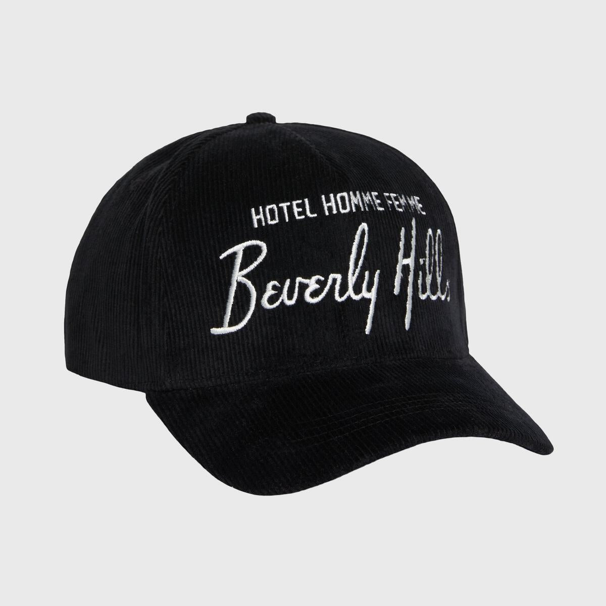 Homme+Femme Hat - Homme Hotel Corduroy Hat - Black