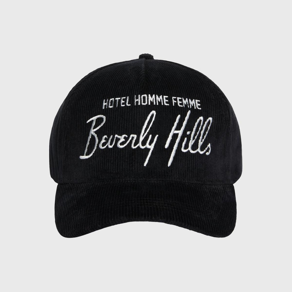 Homme+Femme Hat - Homme Hotel Corduroy Hat - Black