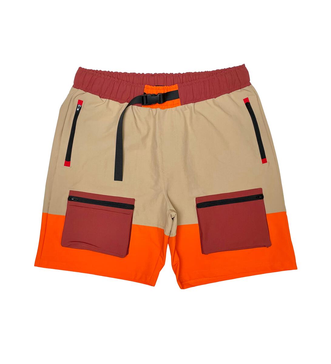 Motive Denim Shorts - Utility Cargo Color Block Nylon shorts - Sand - MT176