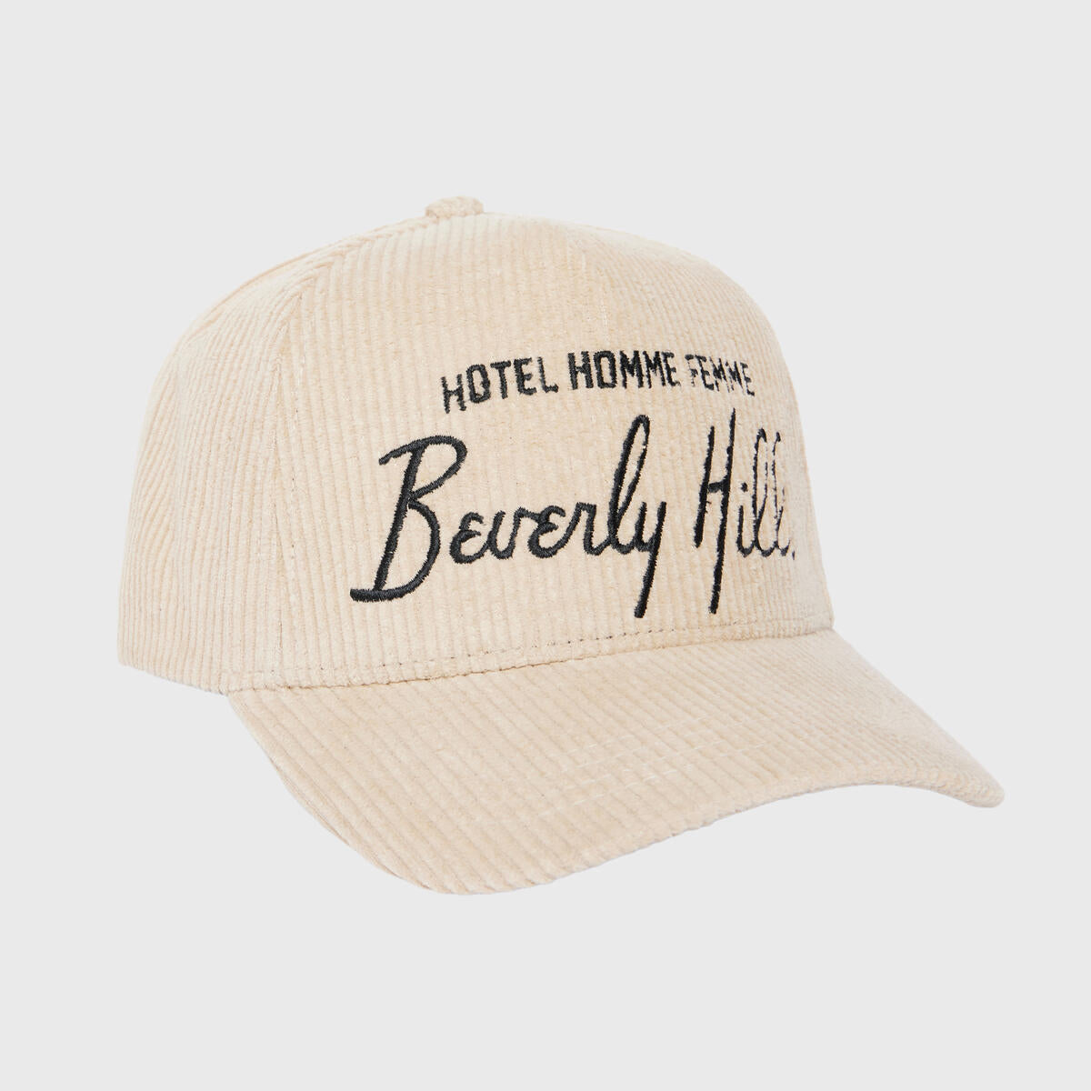 Homme+Femme Hat - Homme Hotel Corduroy Hat - Taupe and black - WINTER2219