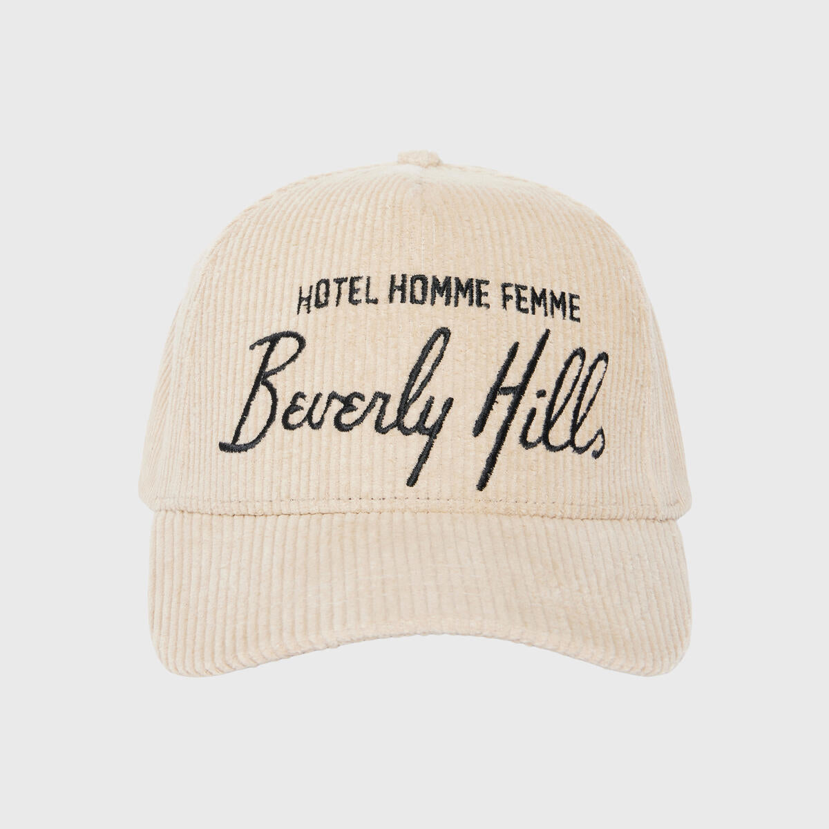 Homme+Femme Hat - Homme Hotel Corduroy Hat - Taupe and black - WINTER2219