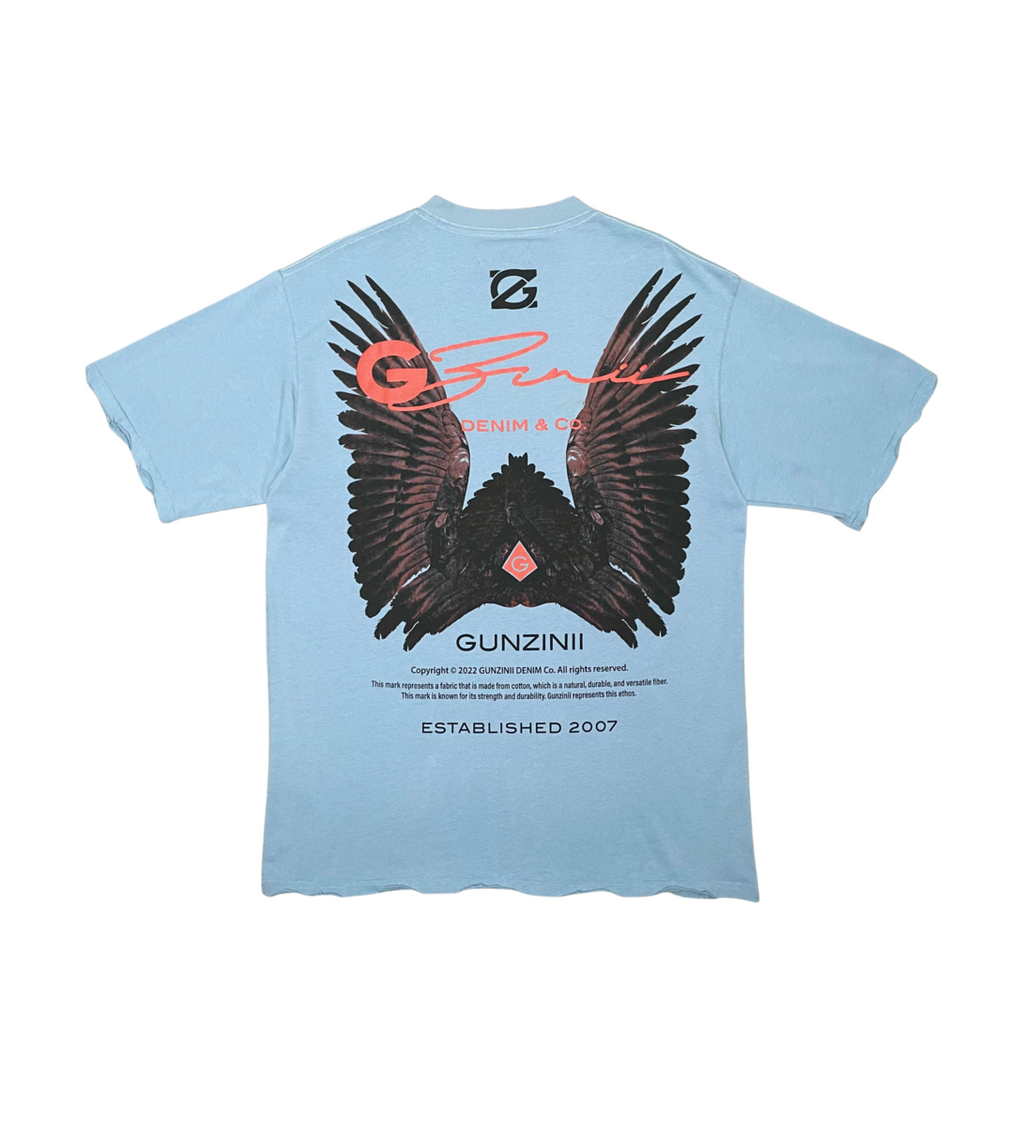 Gunzini T-Shirt - Eagle - Frost Blue  - GZ324