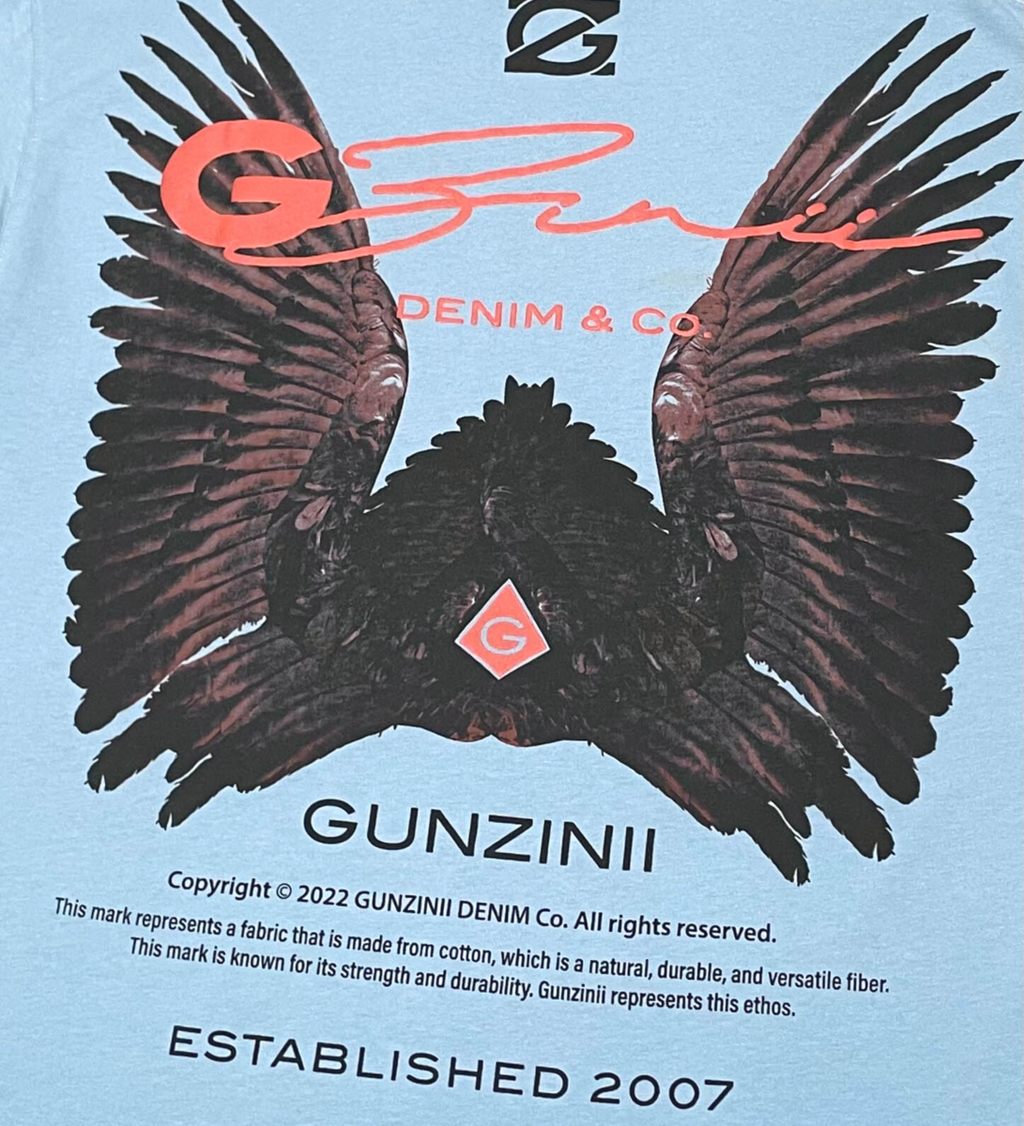 Gunzini T-Shirt - Eagle - Frost Blue  - GZ324