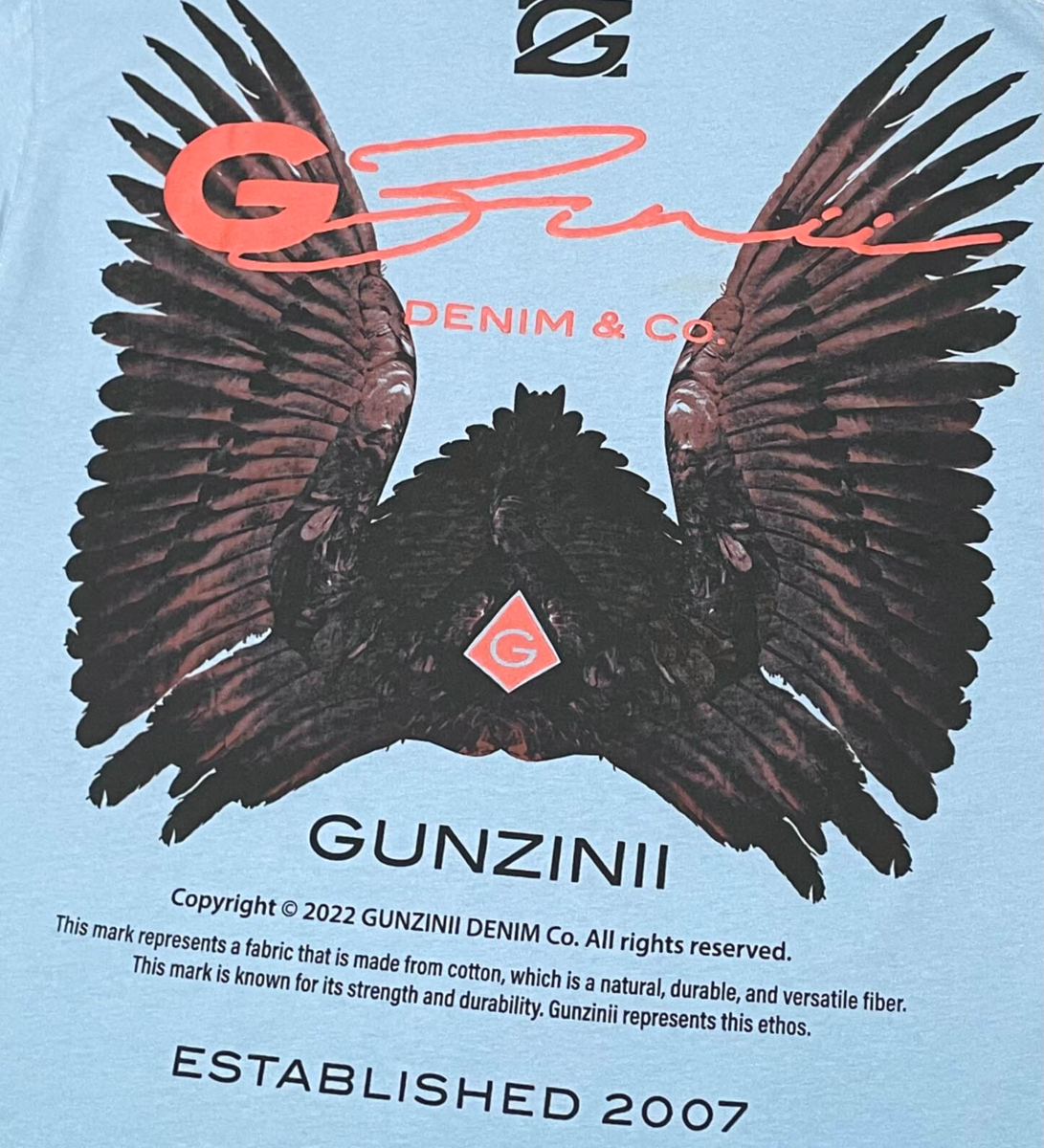 Gunzini T-Shirt - Eagle - Frost Blue  - GZ324