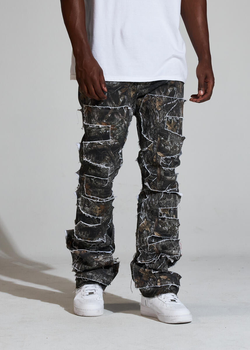 Crysp Denim Jeans - Raven Stacked - Camo - CRYSPR241-002