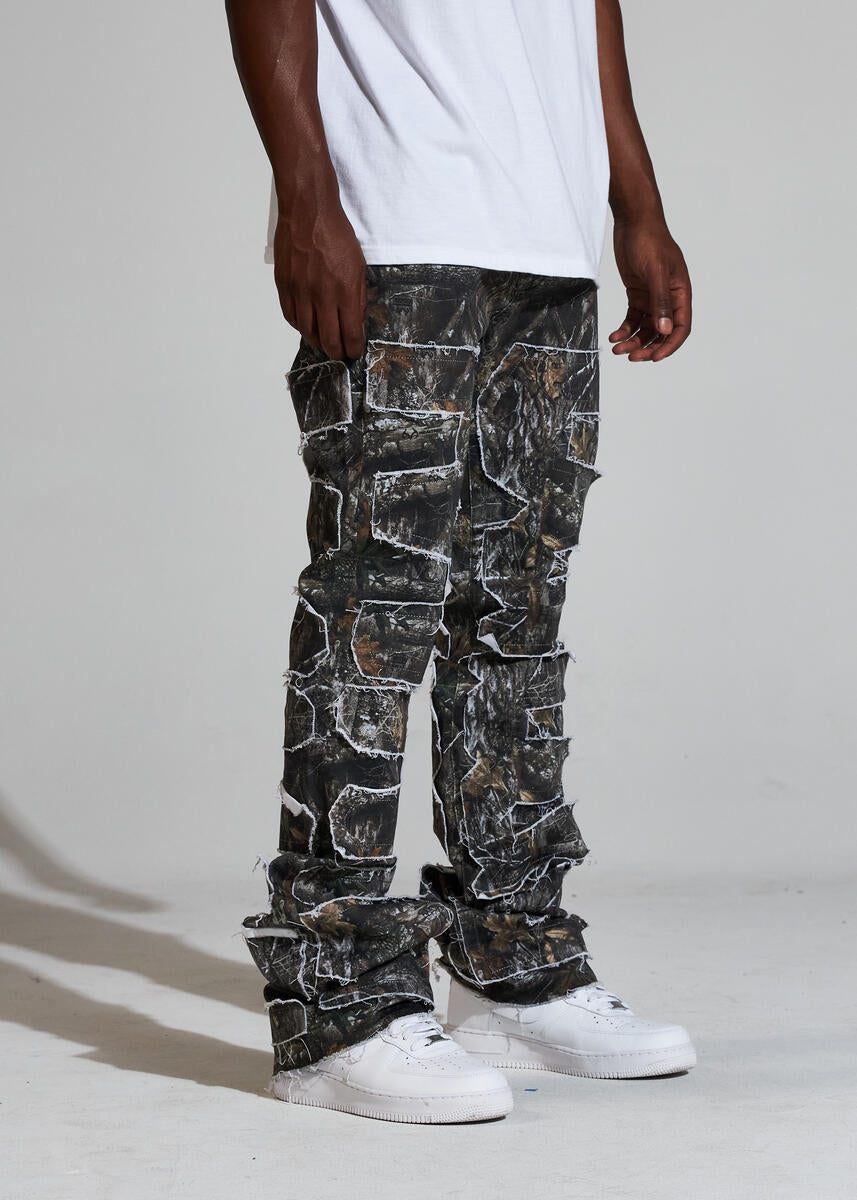 Crysp Denim Jeans - Raven Stacked - Camo - CRYSPR241-002