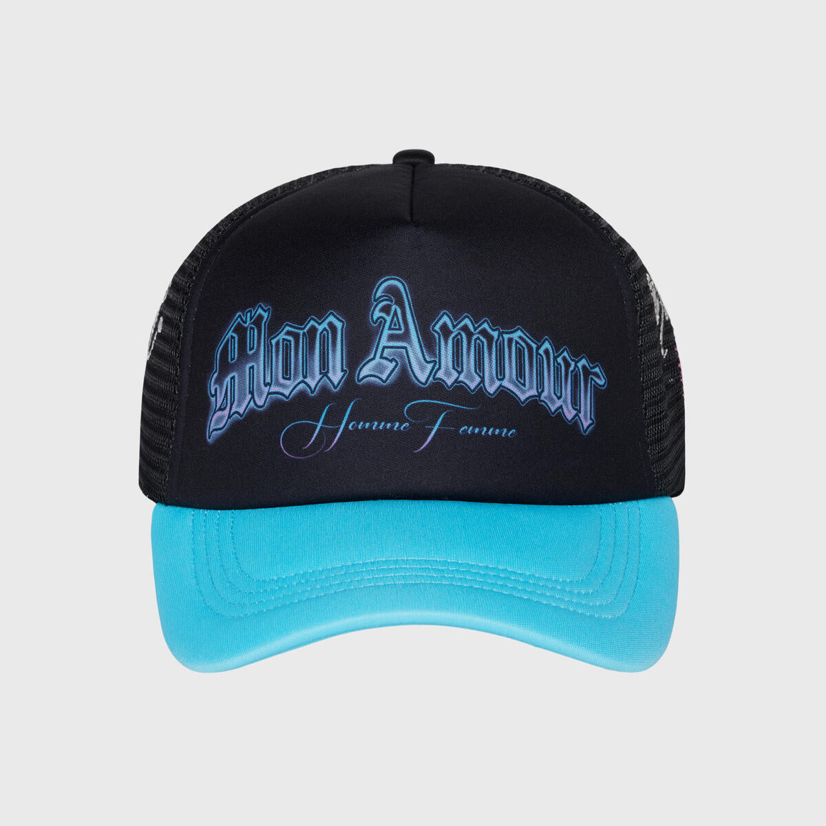 Homme+Femme Hat - My Love - Black With BLue - 202302-4