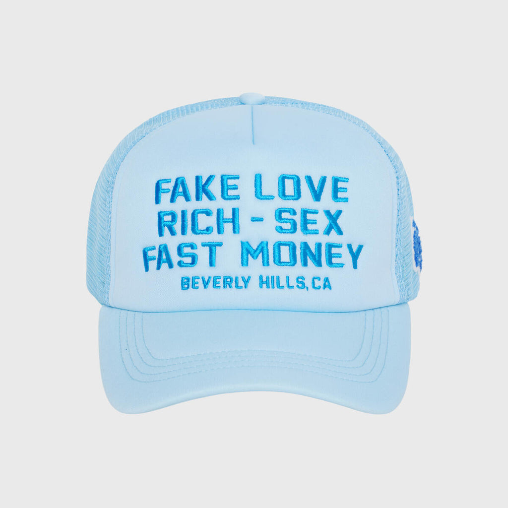 Homme+Femme Hat - Fake Love Trucker Hat - Baby Blue - SPRING23152