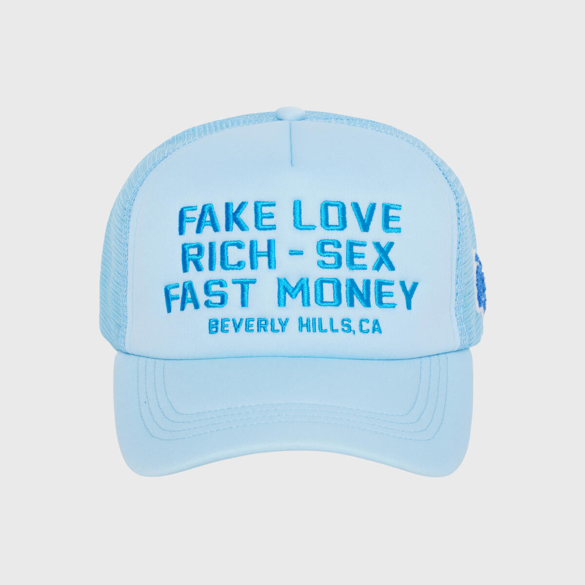 Homme+Femme Hat - Fake Love Trucker Hat - Baby Blue - SPRING23152