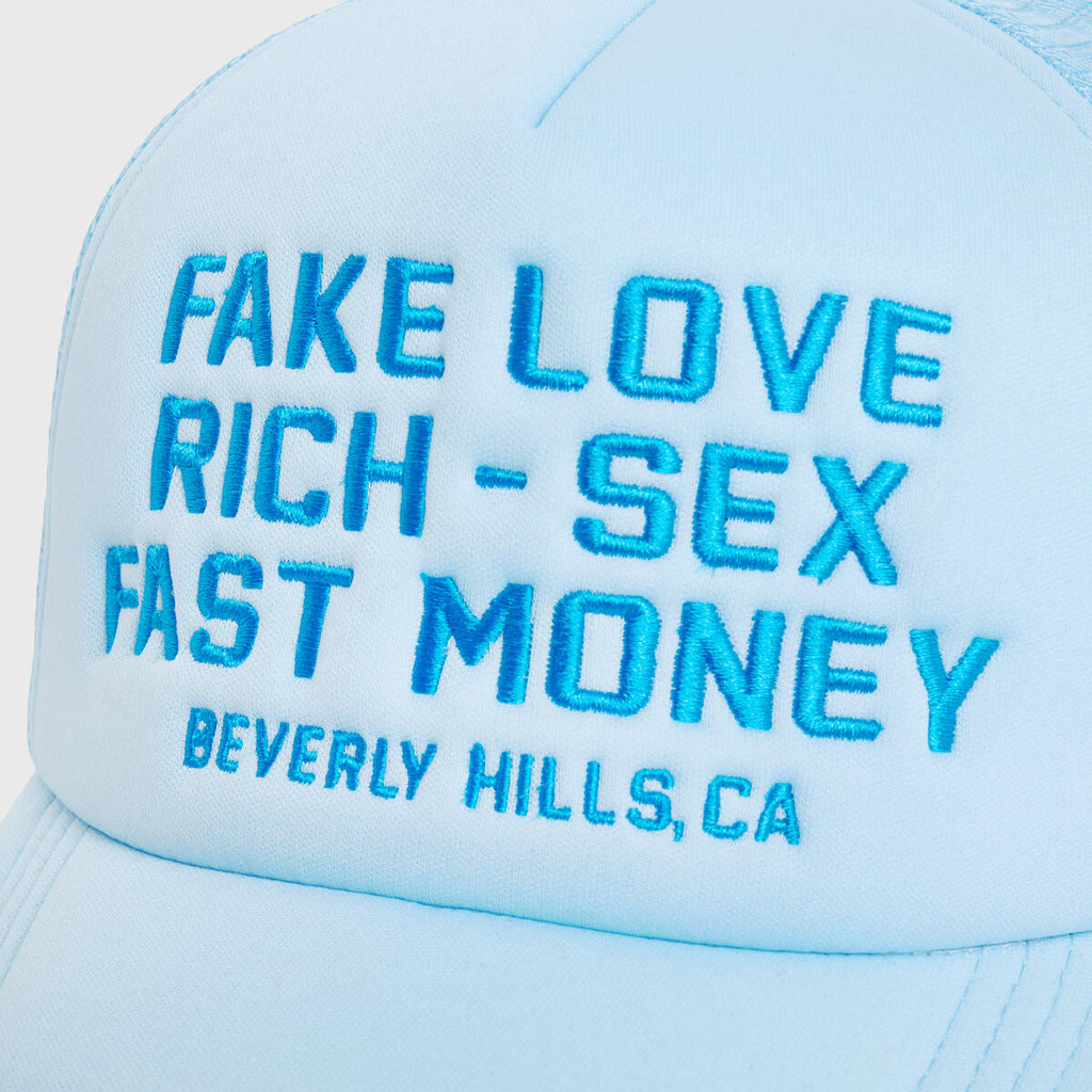 Homme+Femme Hat - Fake Love Trucker Hat - Baby Blue - SPRING23152