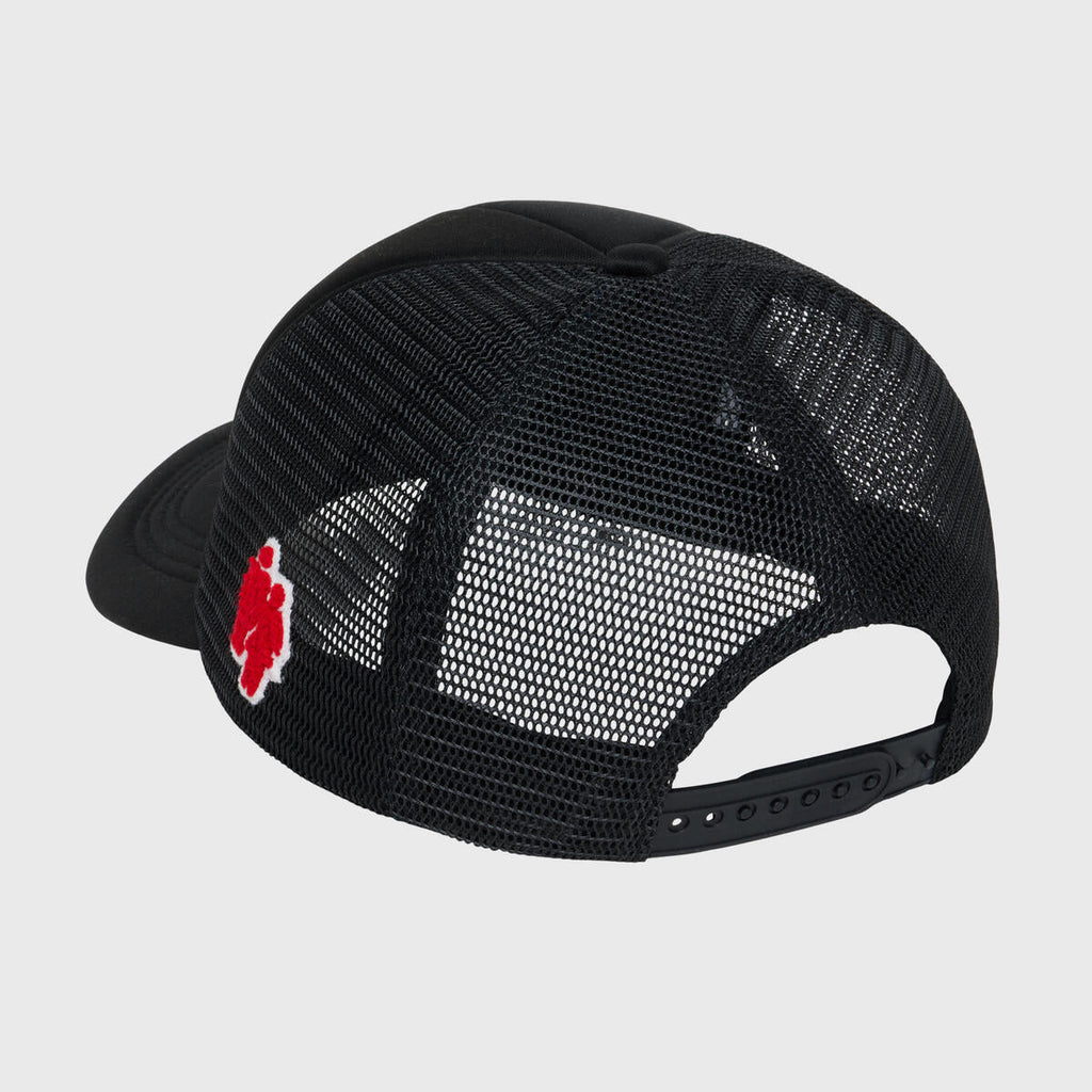 Homme+Femme Hat - Fake love Trucker - Black And Red - SPRING23152