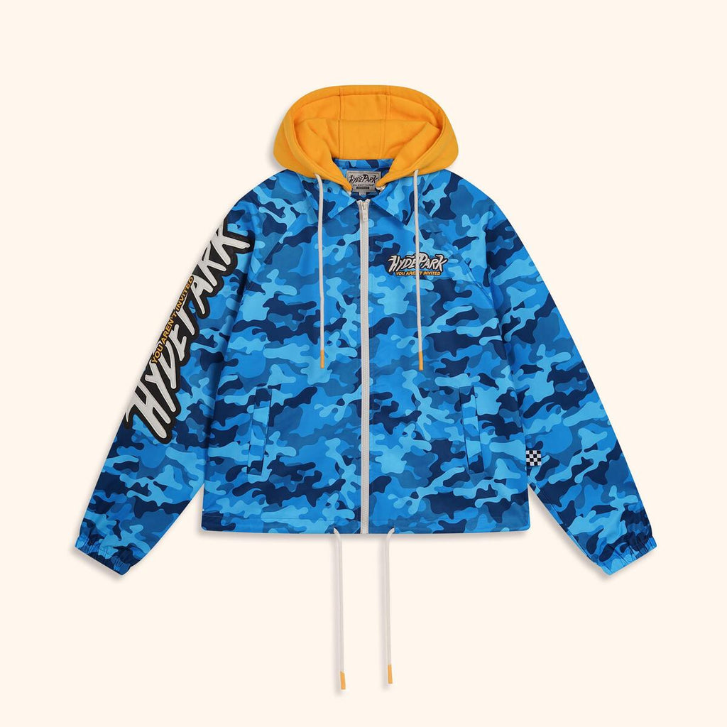 Hyde Park Jacket - Find The Zip Coach- Blue Camo
