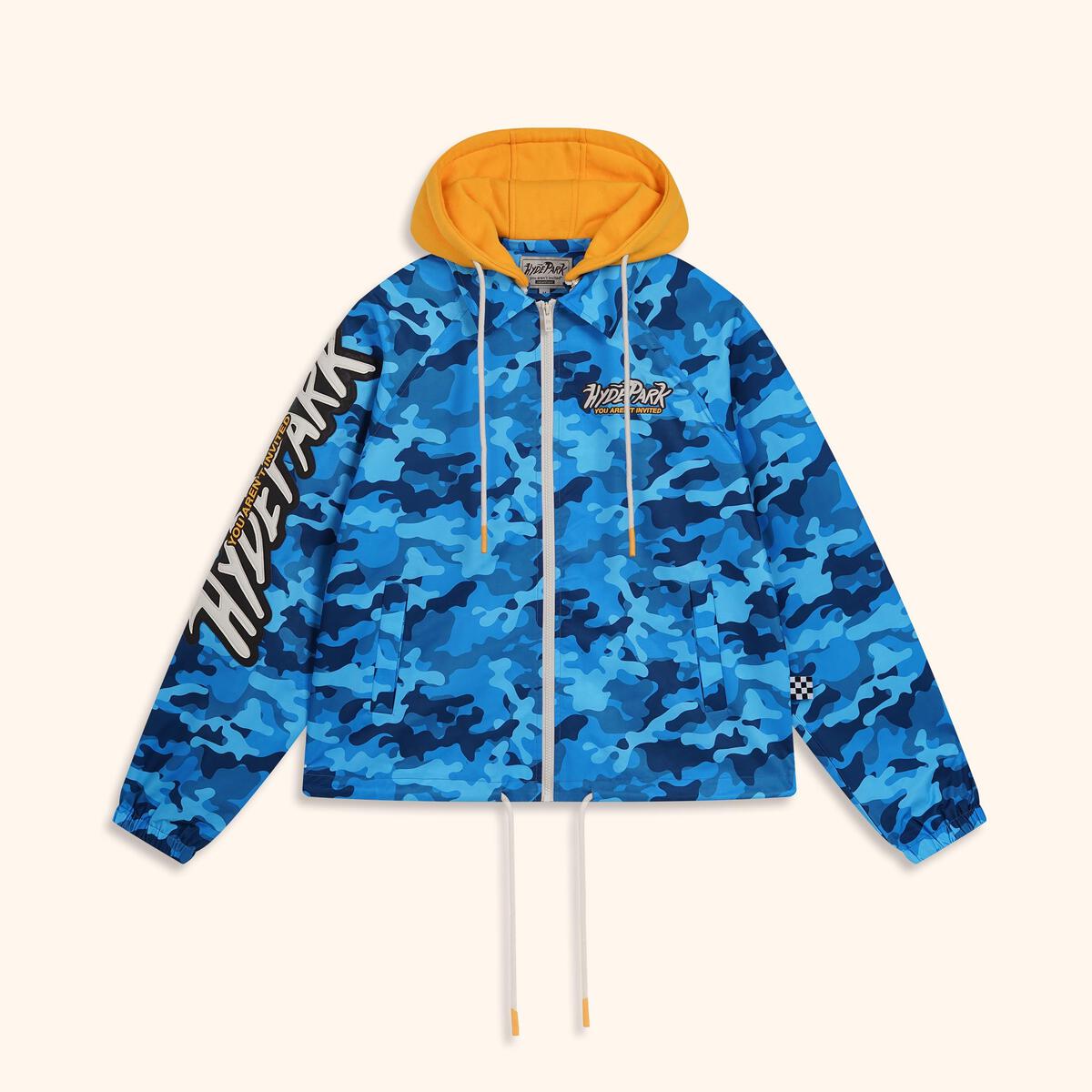 Hyde Park Jacket - Find The Zip Coach- Blue Camo