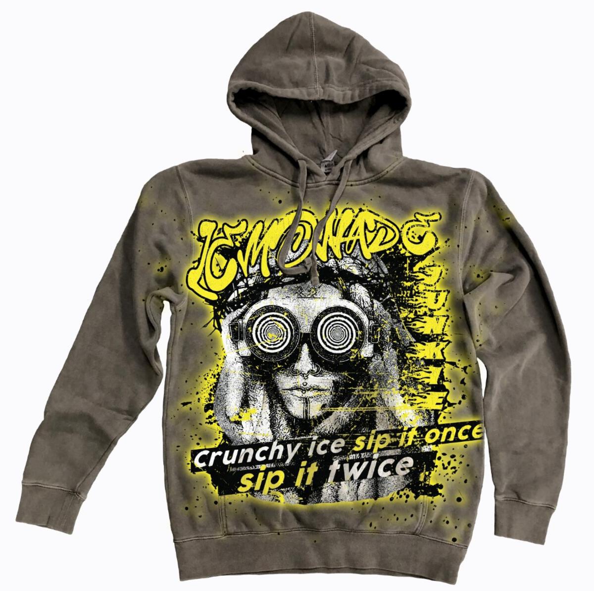Lemonade Junkie Hoodie - Crunchy Ice - Washed Coal  - LJ022435