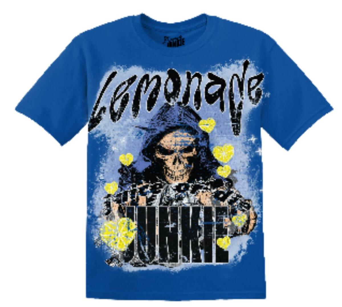 Lemonade Junkie T-Shirt - Juice Or Die - Royal  - LJDT112319