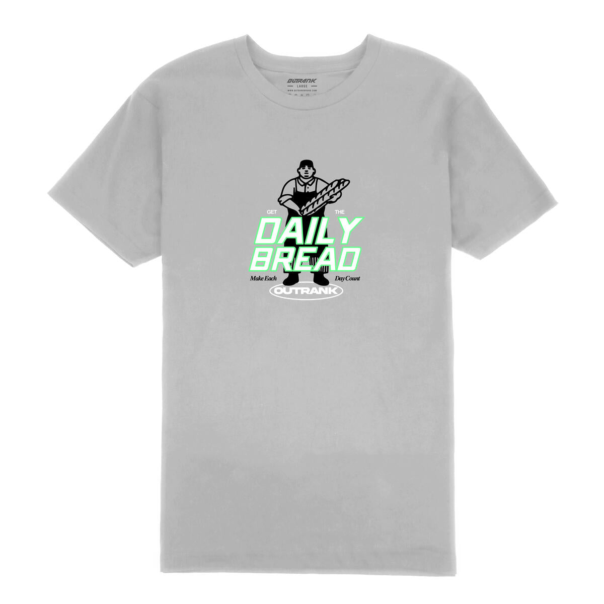 Outrank T-Shirt - Daily Bread - Grey Storm   - OR2878