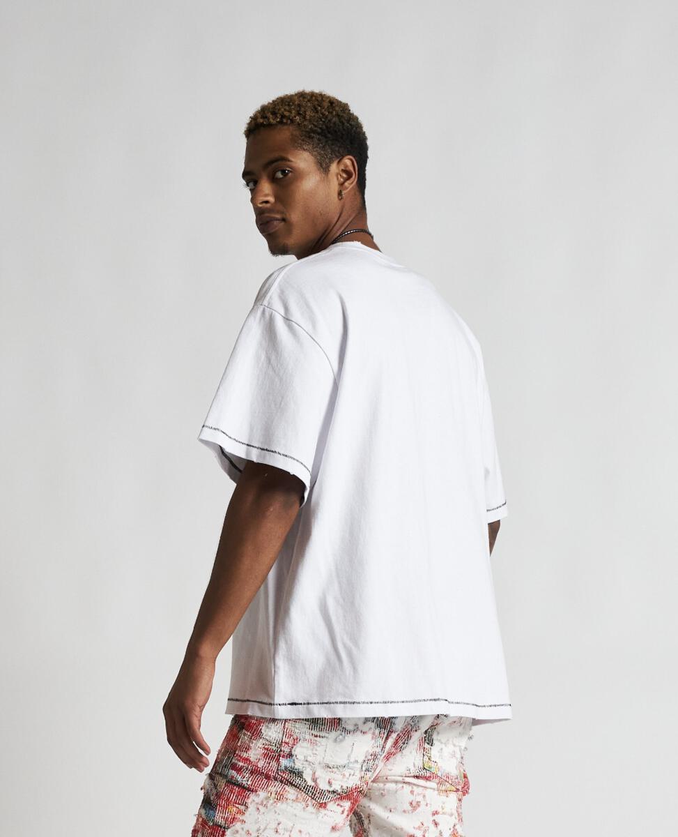 Embellish T-Shirt - Seen Tee - White  - EMBF24-201