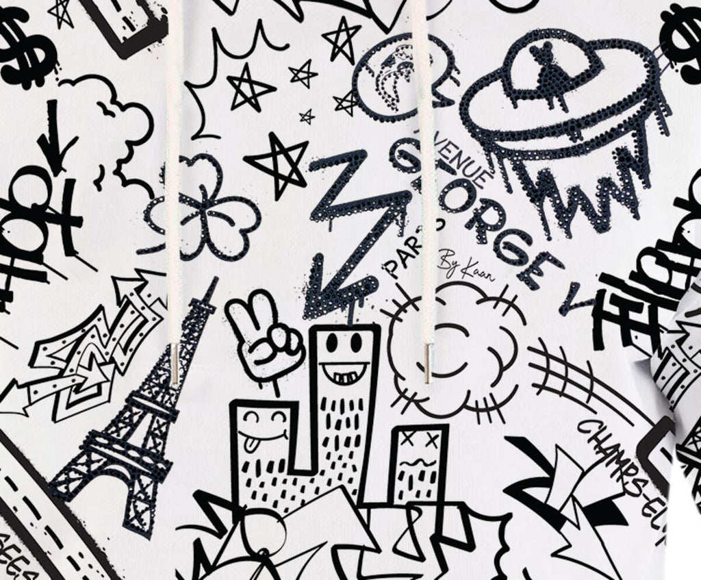 George V Hoodie - Paris Celebrations - White - GV2661