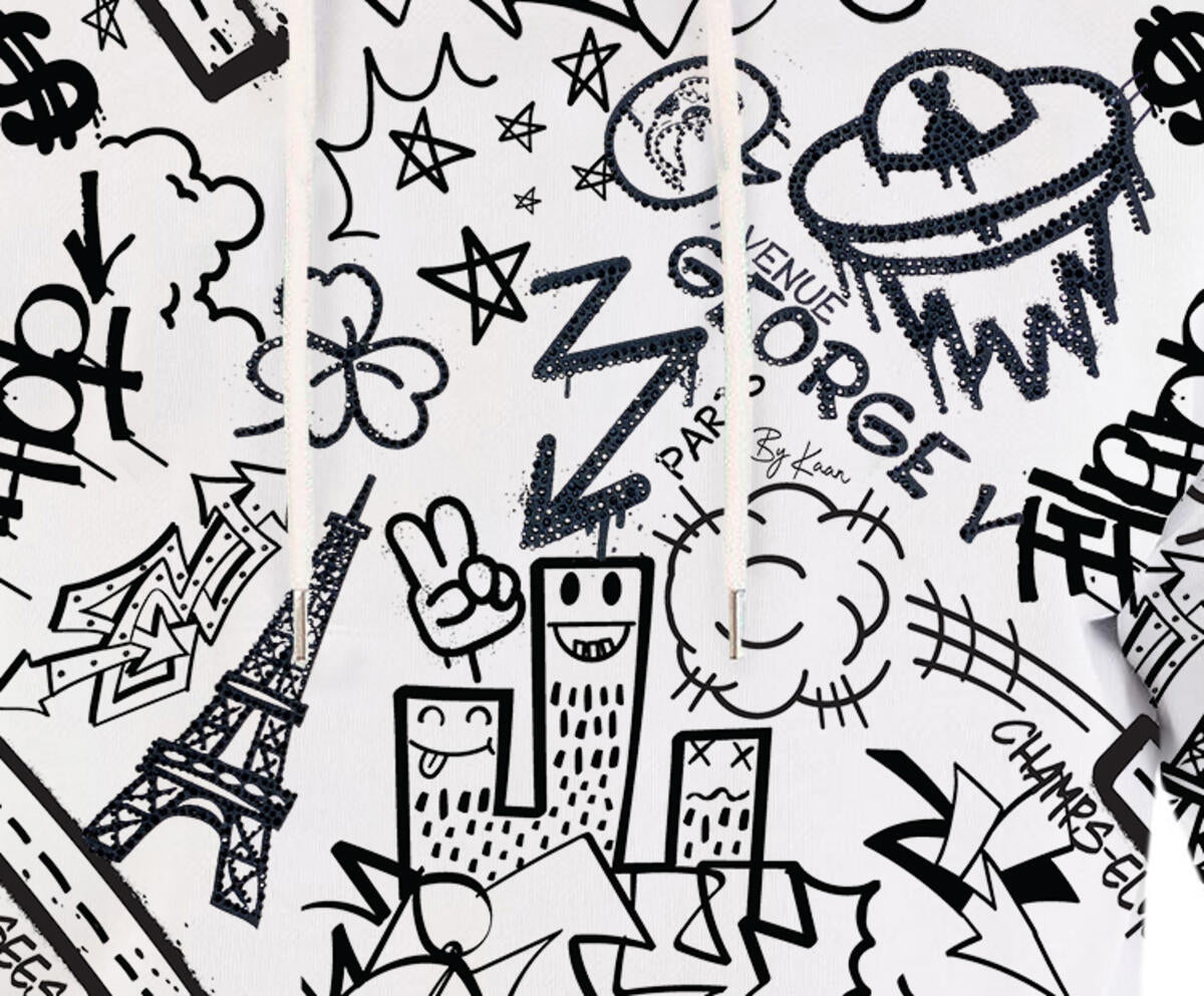 George V Hoodie - Paris Celebrations - White - GV2661