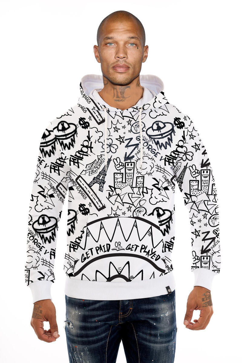 George V Hoodie - Paris Celebrations - White - GV2661