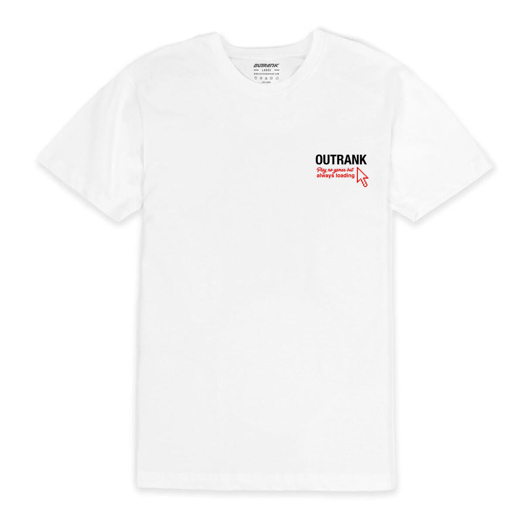 Outrank T-Shirt - Play No Game - White - OR2936