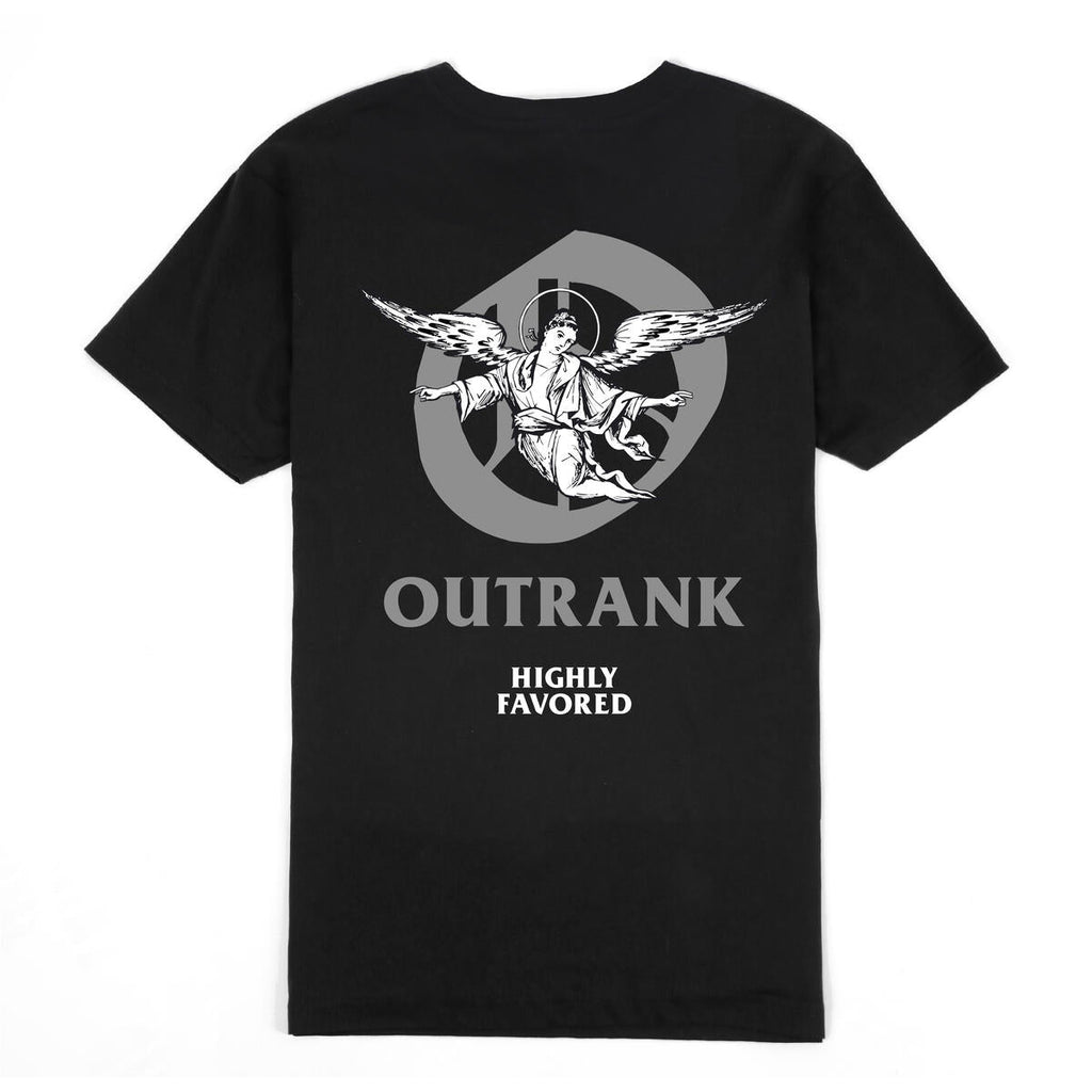 Outrank T-Shirt - Highly Favored - Black - OR2932