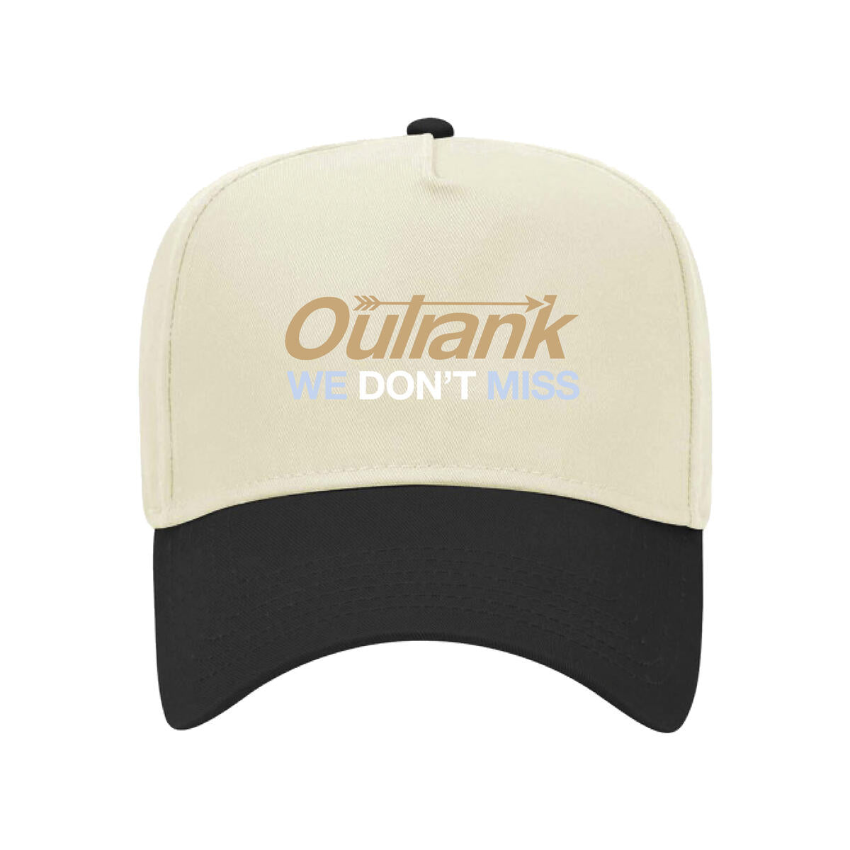 Outrank Hat - We Don't Miss -Natural And Black - ORXH057C