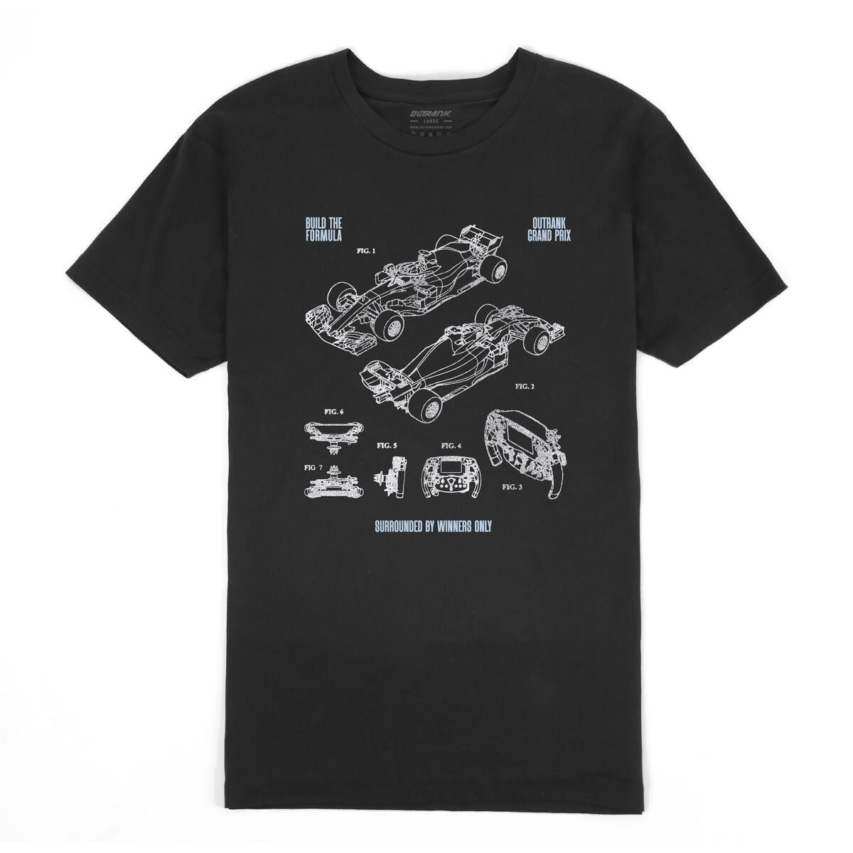 Outrank T-Shirt - Build The Formula - Black - OR2959