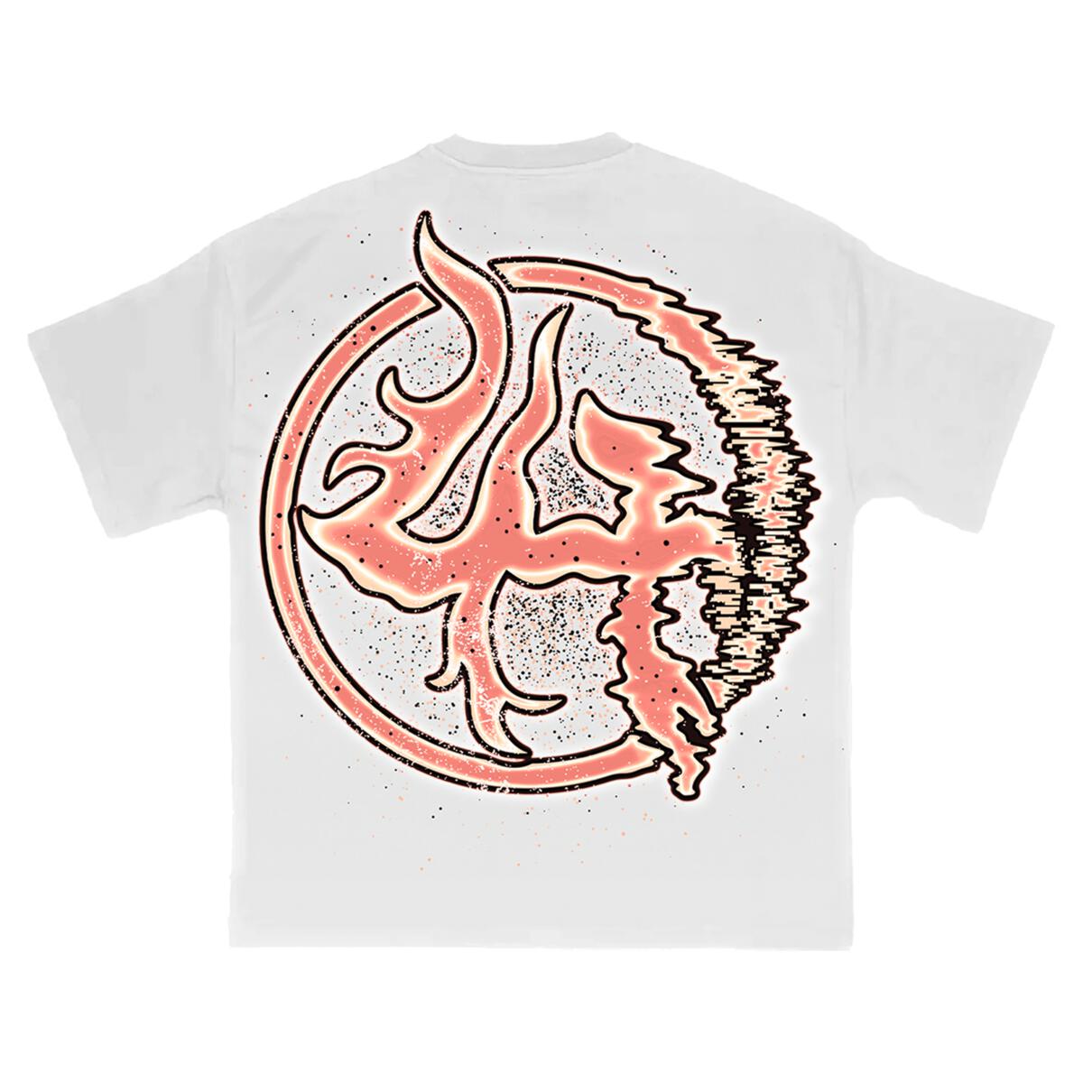 Lost Hills T-Shirt - White & Orange - LH30003