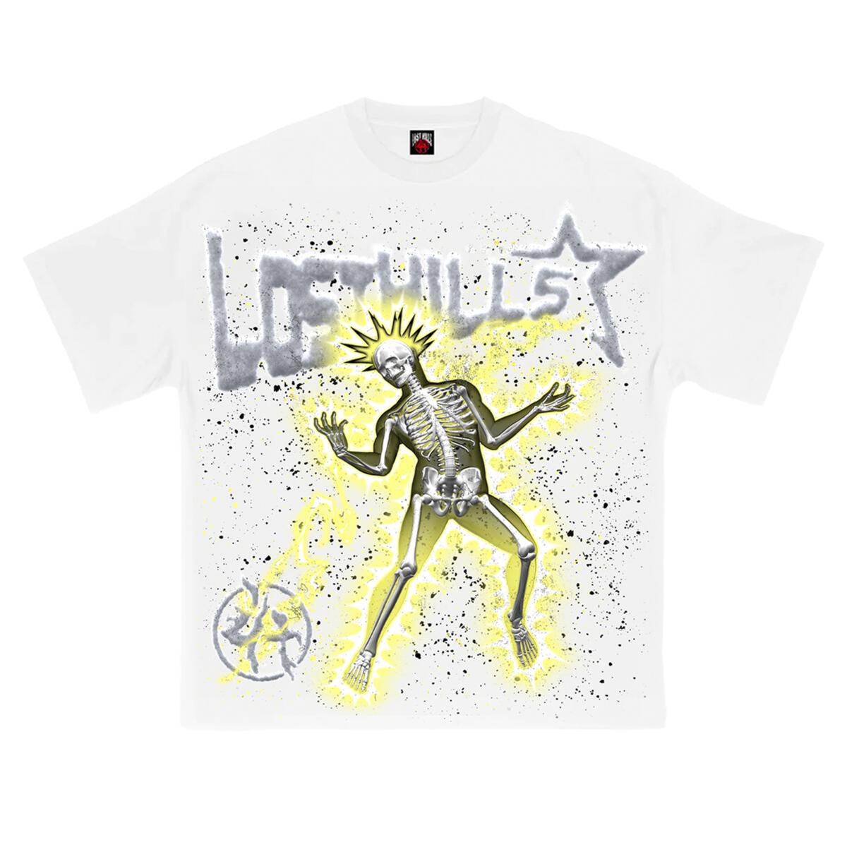 Lost Hills T-Shirt - White Yellow & Black - LH30004