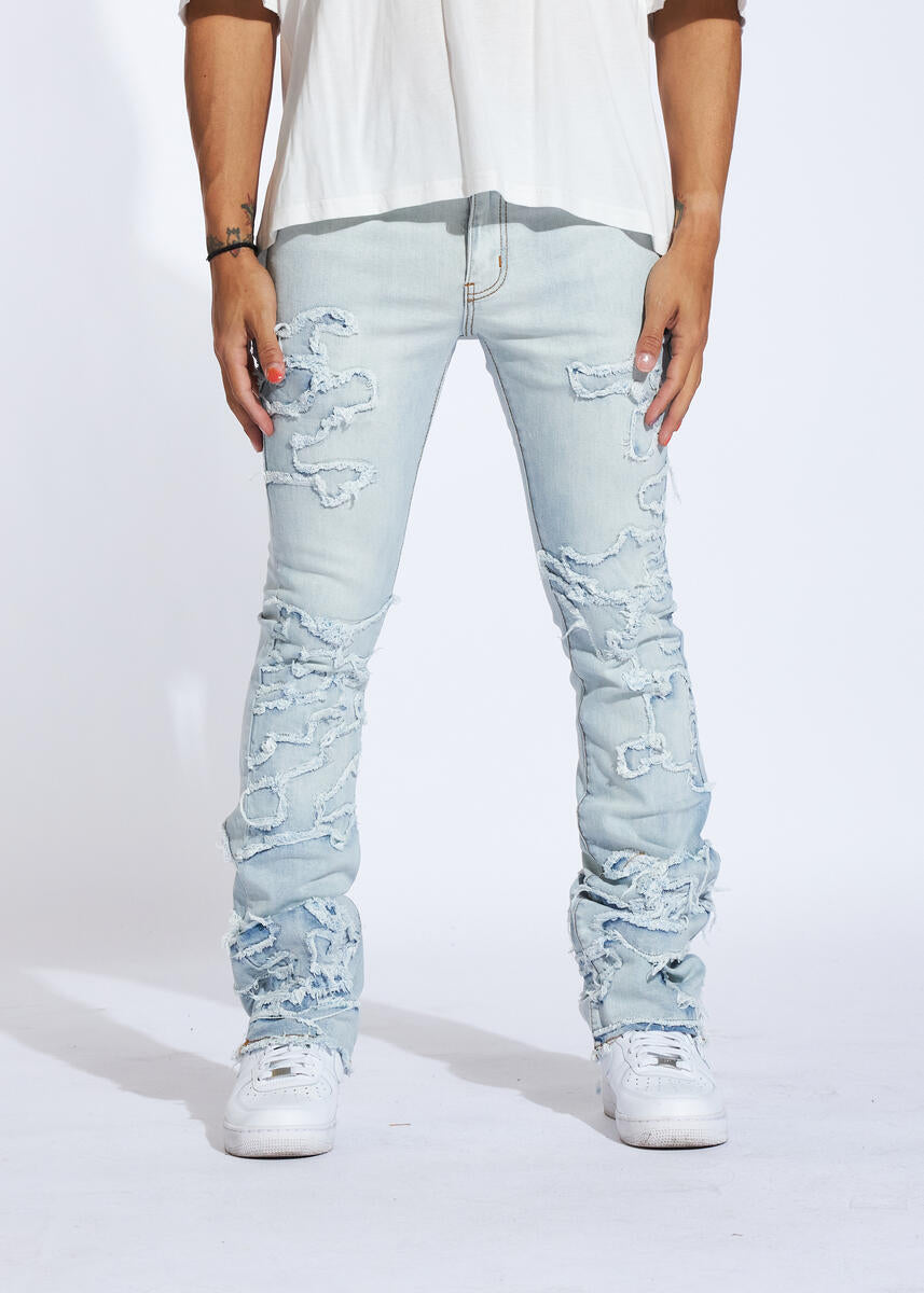 Crysp Denim Jeans - Raven Stacked - Light Blue  - CRYSPR241-003