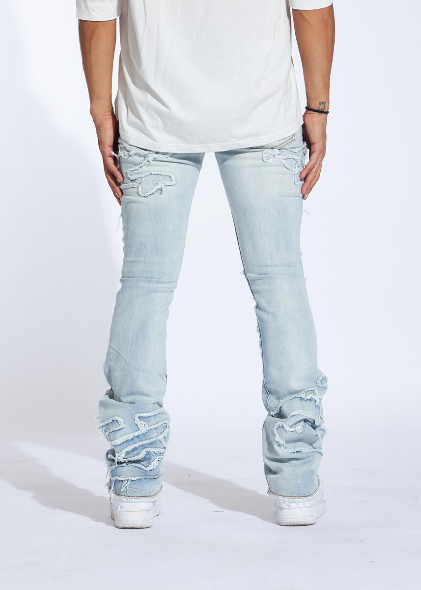 Crysp Denim Jeans - Raven Stacked - Light Blue  - CRYSPR241-003