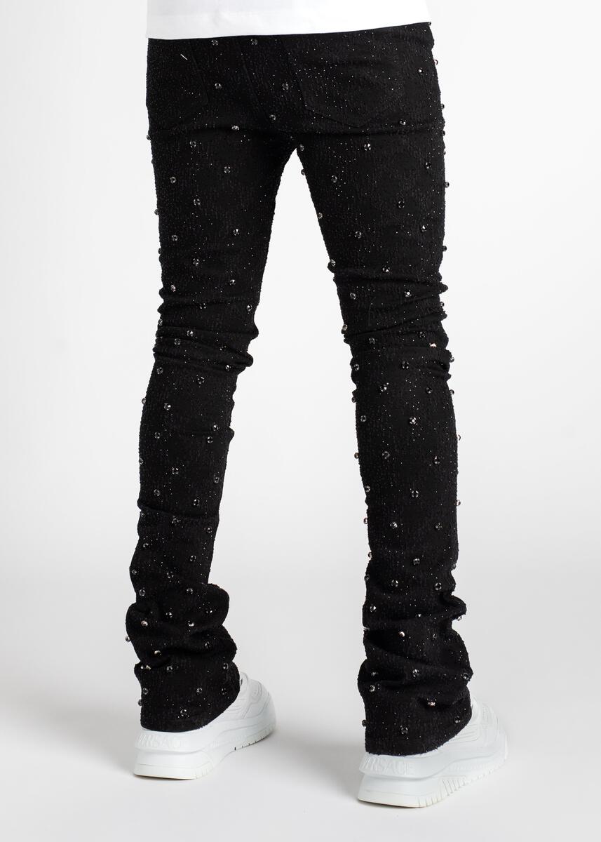 Guapi Jeans - All Black Embellished Denim - Black