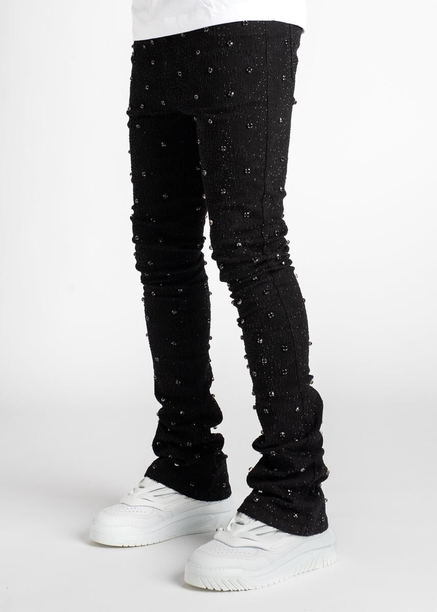 Guapi Jeans - All Black Embellished Denim - Black