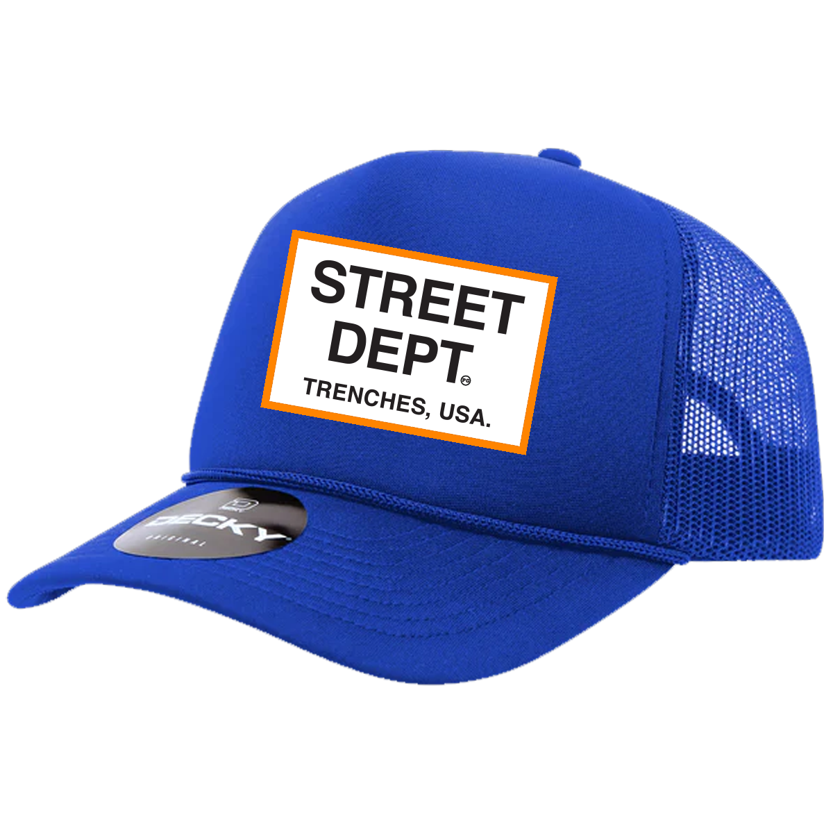 Pg Apparel Hat - Street Dept- Royal Blue And Orange - STDPT200
