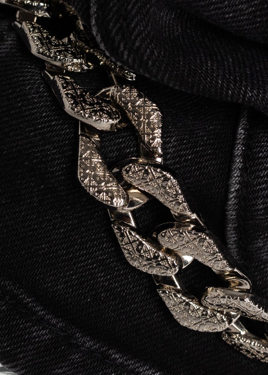 GUAPI Jeans - Iron Grey Chain Denim - Black - 193GCD