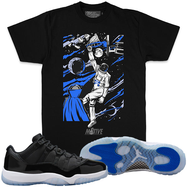 Million Dolla Motive T-Shirt - Space Dunk - Black And Royal Blue