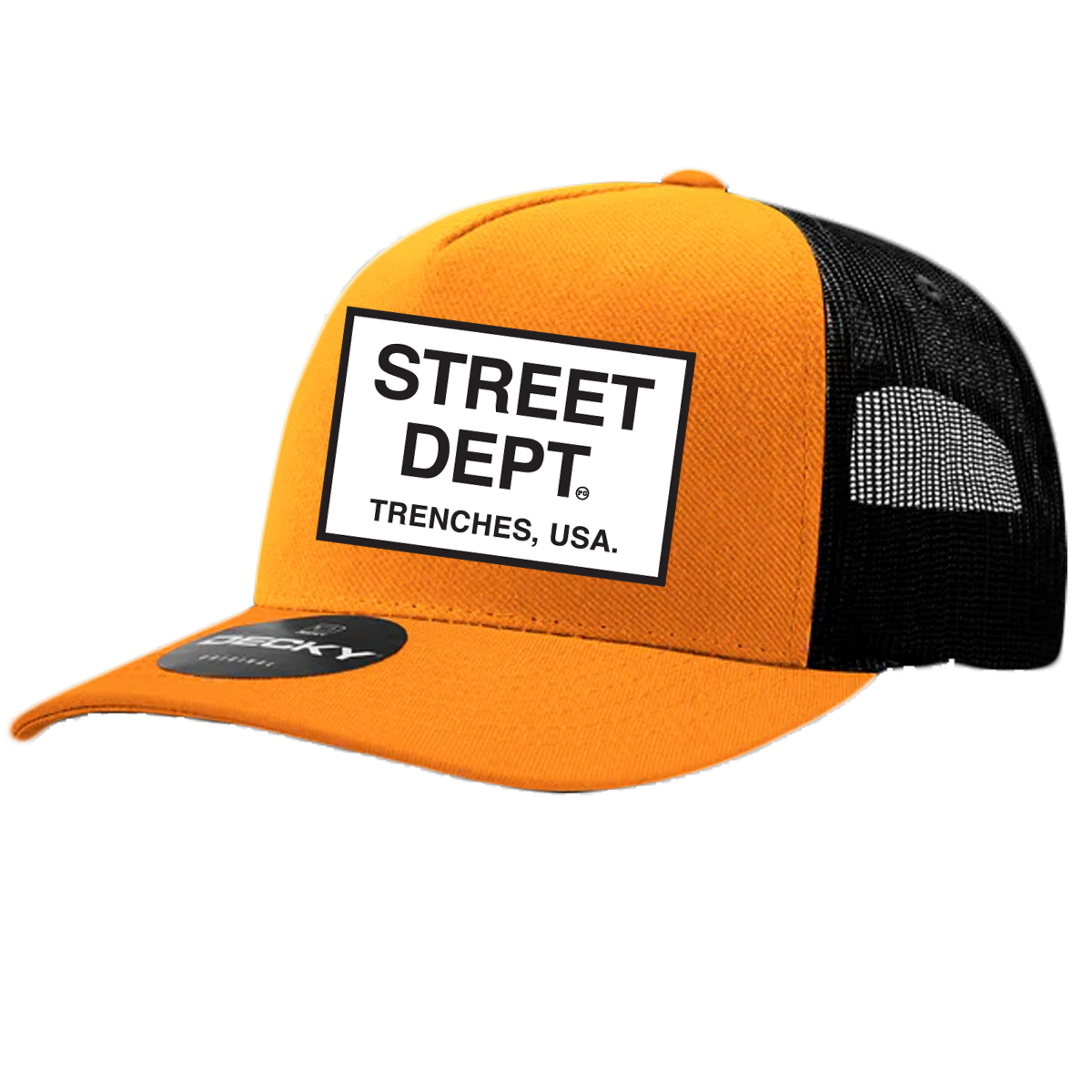 Pg Apparel Hat - Street Dept - Orange And Black - STDPT200