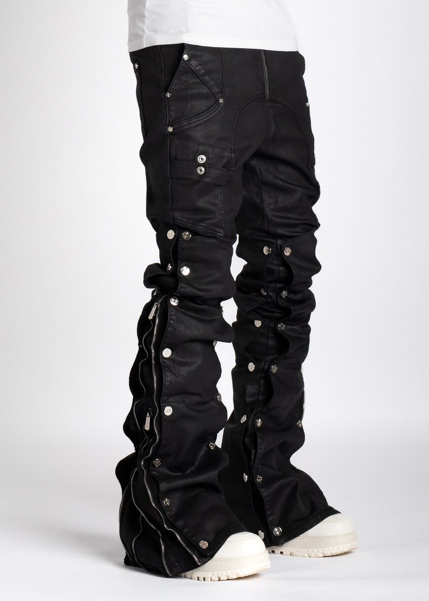 GUAPI Jeans - Obsidian Waxed Premium Denim- Black - 1890BWPDV2