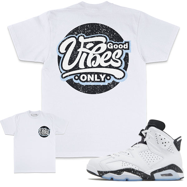 Million Dolla Motive T-Shirt - Good Vibes Only - White And Black