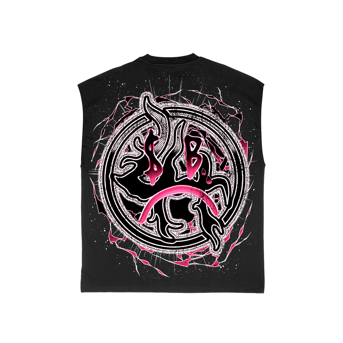 Lost Hills Tank Top - Sad Boyz - Black Wash - LHSBCUTOFF002