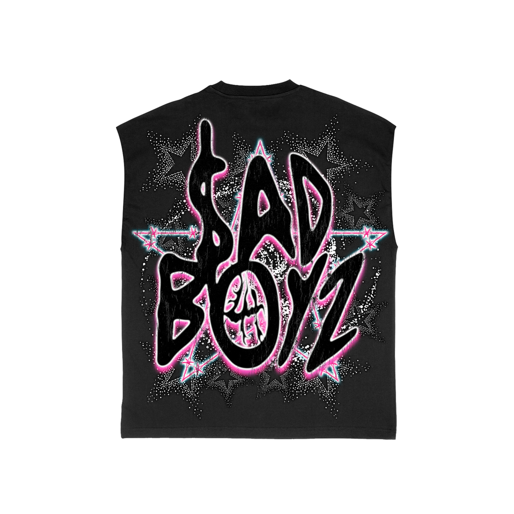Lost Hills Tank Top - Sad Boyz - Black - LHSBCUTOFF008