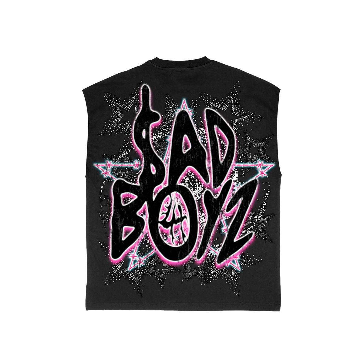 Lost Hills Tank Top - Sad Boyz - Black - LHSBCUTOFF008