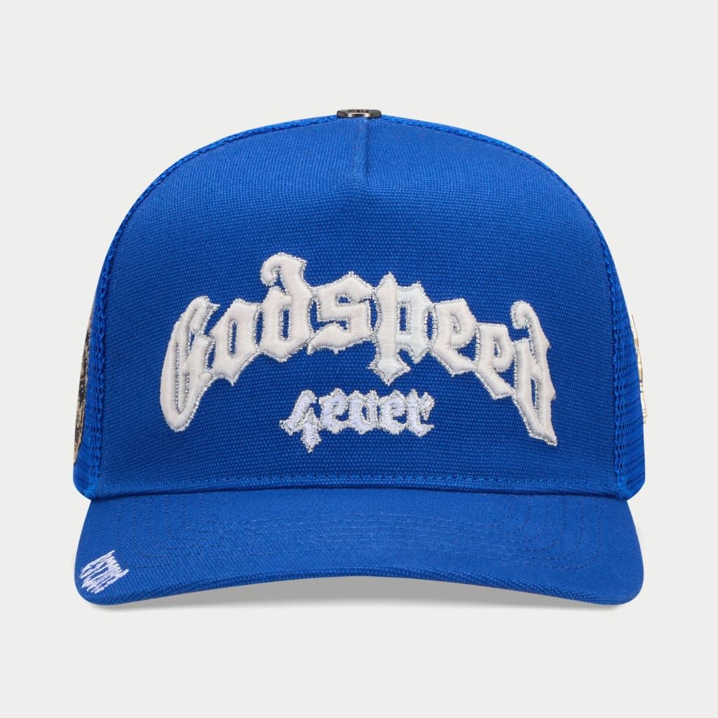 Godspeed Hat - GS Forever Trucker Hat - Royal Blue