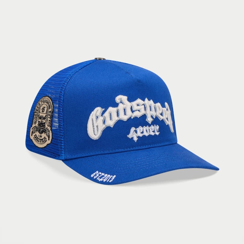 Godspeed Hat - GS Forever Trucker Hat - Royal Blue
